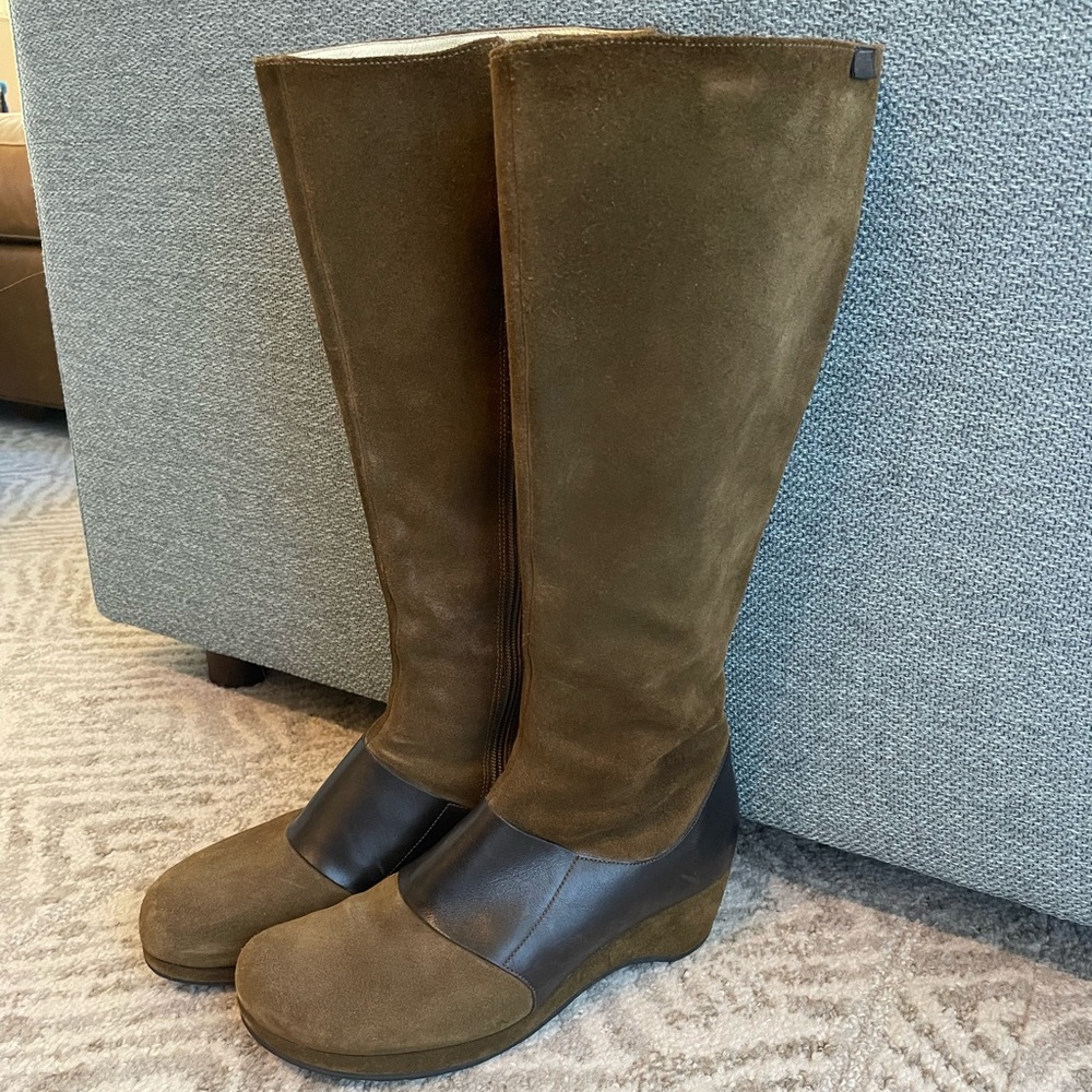 Camper Brown and Tan Heeled Boots